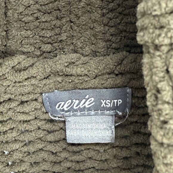 Aerie Olive Green Soft Cozy Turtleneck Sweater Size XS slightly oversized - Picture 7 of 16